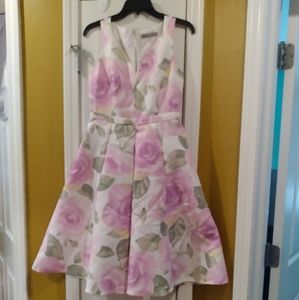 Danny and Nicole New with Tags Purple and white Floral Dress